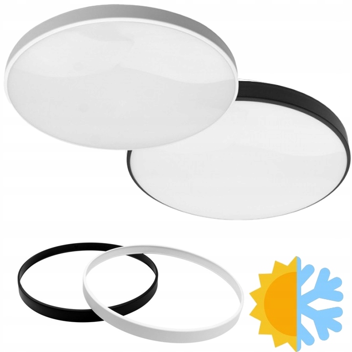 LAMPA PLAFON LED 24W WYMIENNA RAMKA CZARNA/BIAŁA PLAFONIERA NATYNKOWA IP20