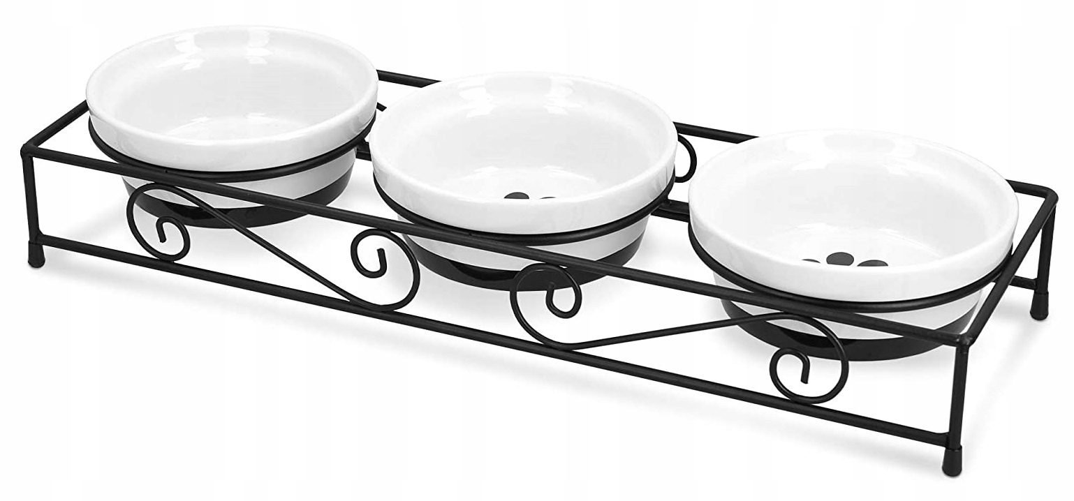 Levně Sada tří misek na krmení z keramiky 320 ml