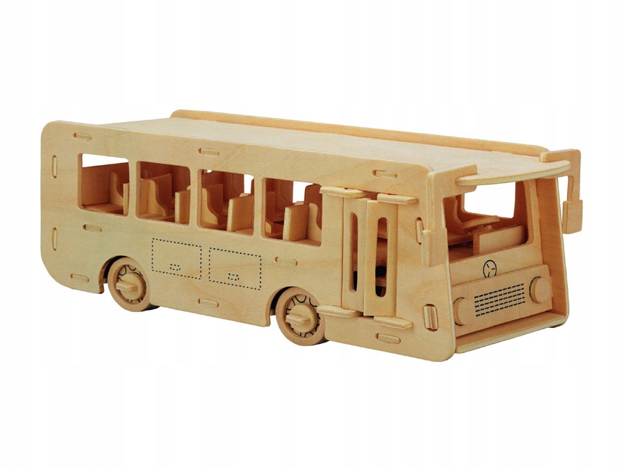 

Autokar autobus składanka drewniana 3D P092