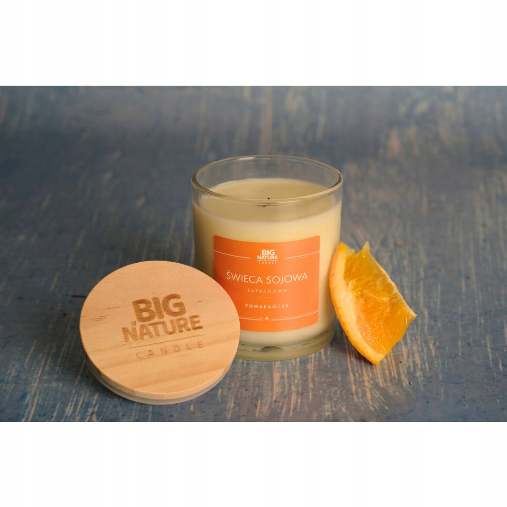 Świeca sojowa o zapachu POMARAŃCZA 150g - BIG NATURE CANDLE — 4