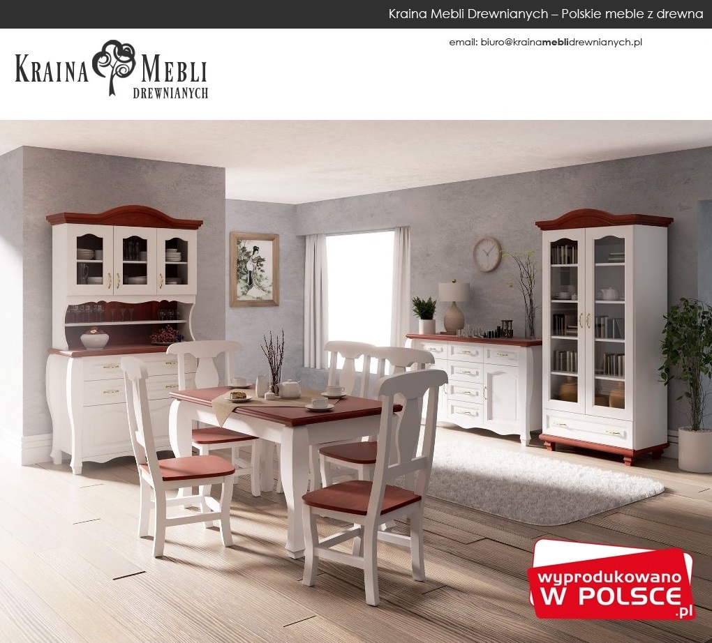 Biurko drewniane Country BC1 białe Marka Kraina Mebli