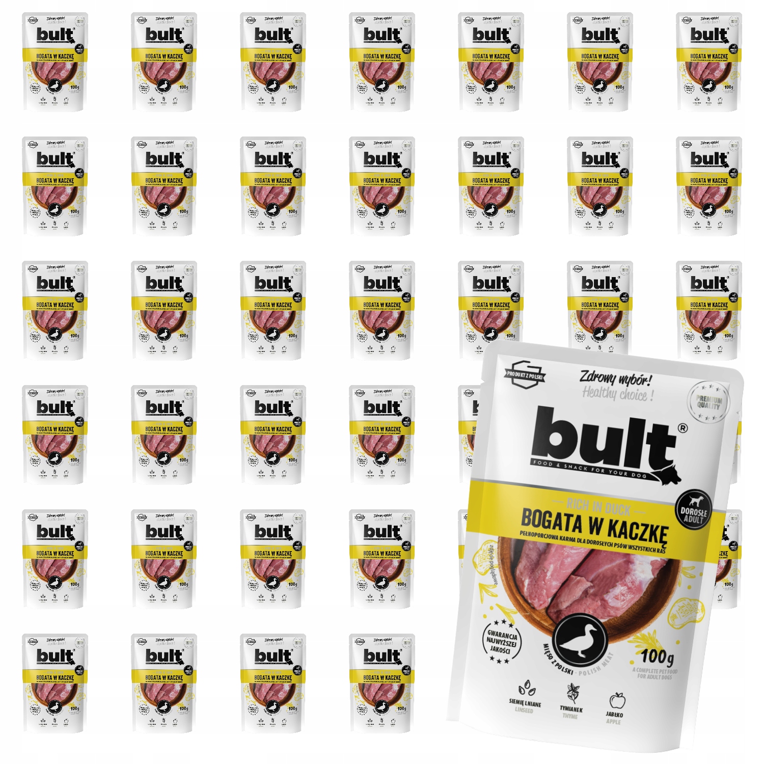 Levně Vlhké Krmivo Pro Psa Bult Sáček Mletý Bohatý Na Kachnu Set 40x100G