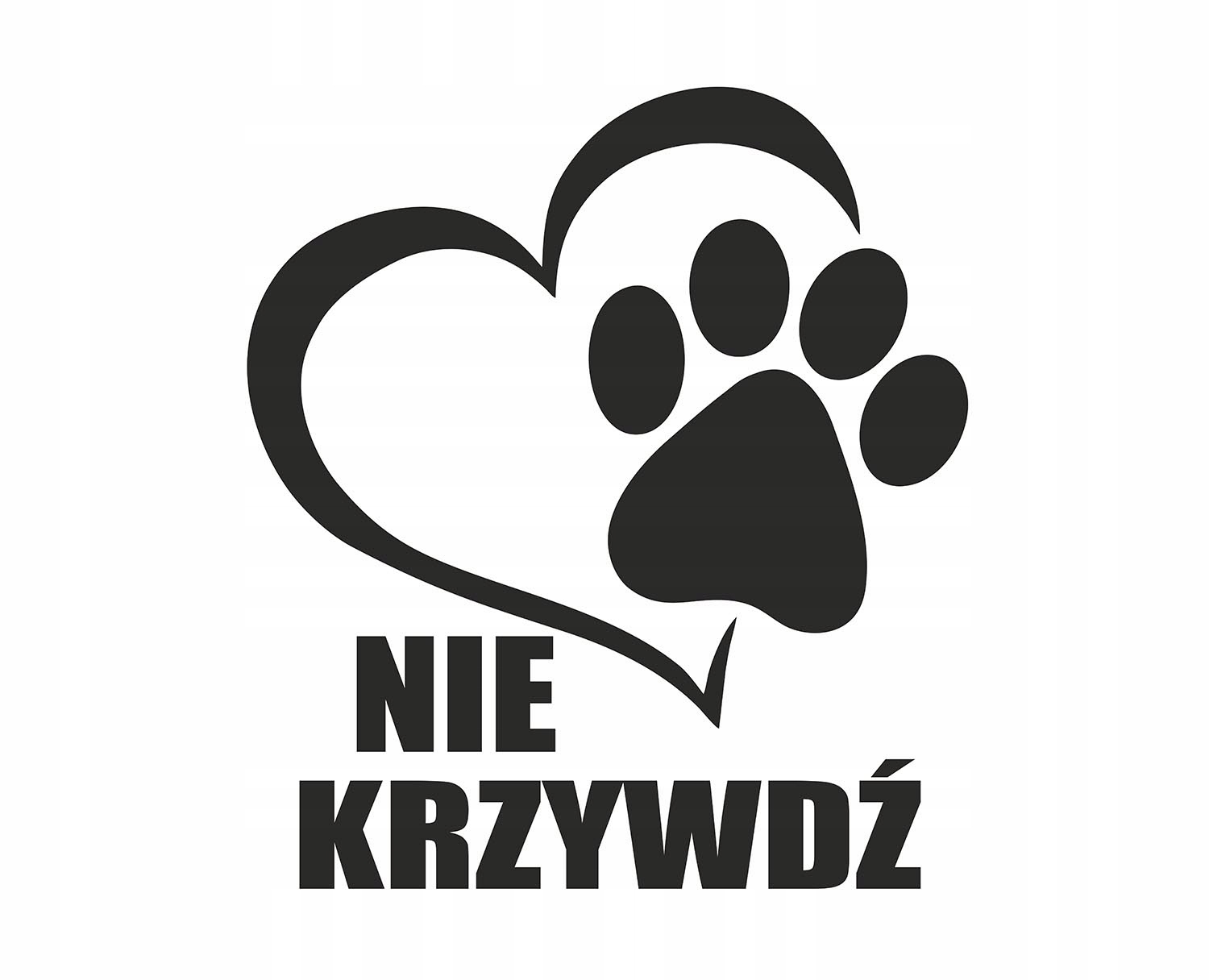

Naklejka Nie krzywdź Pies