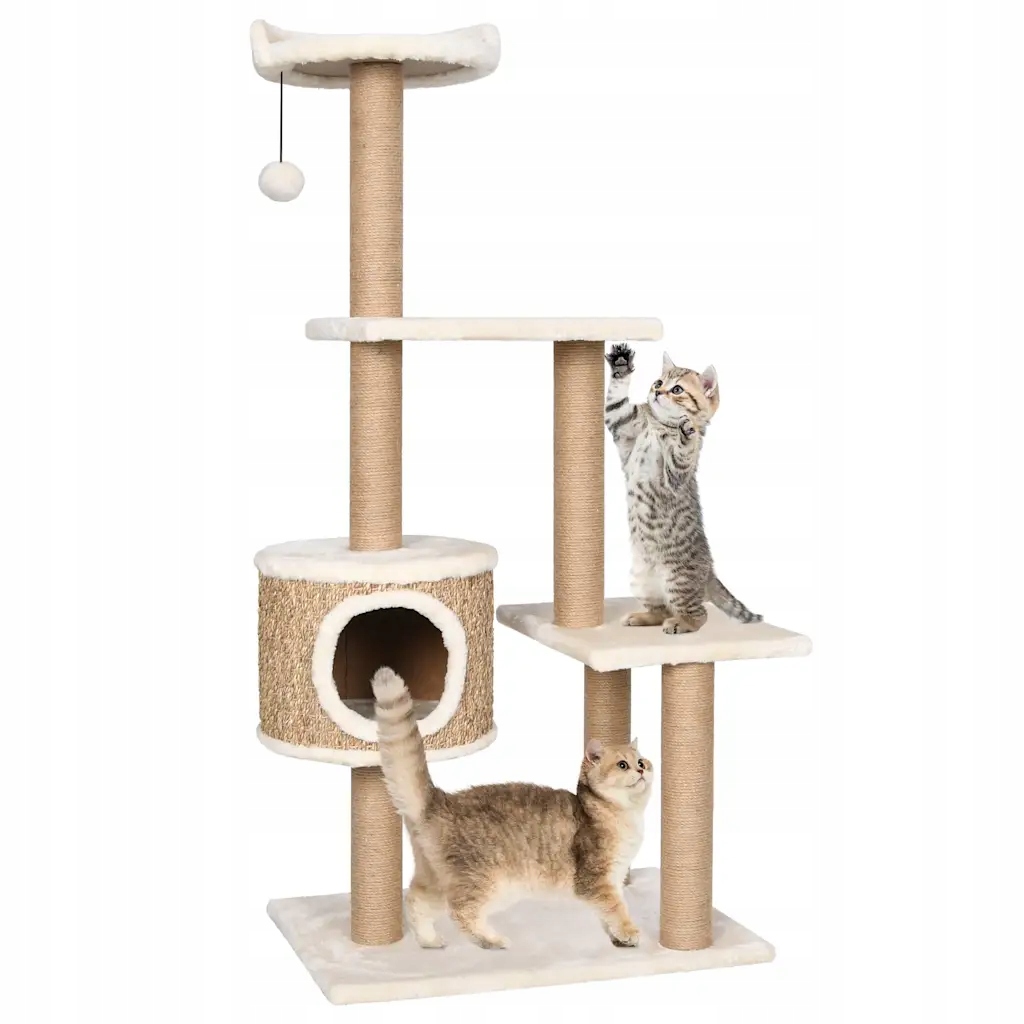 Škrabadlo pro kočky se sloupkem, 123 cm, tráva