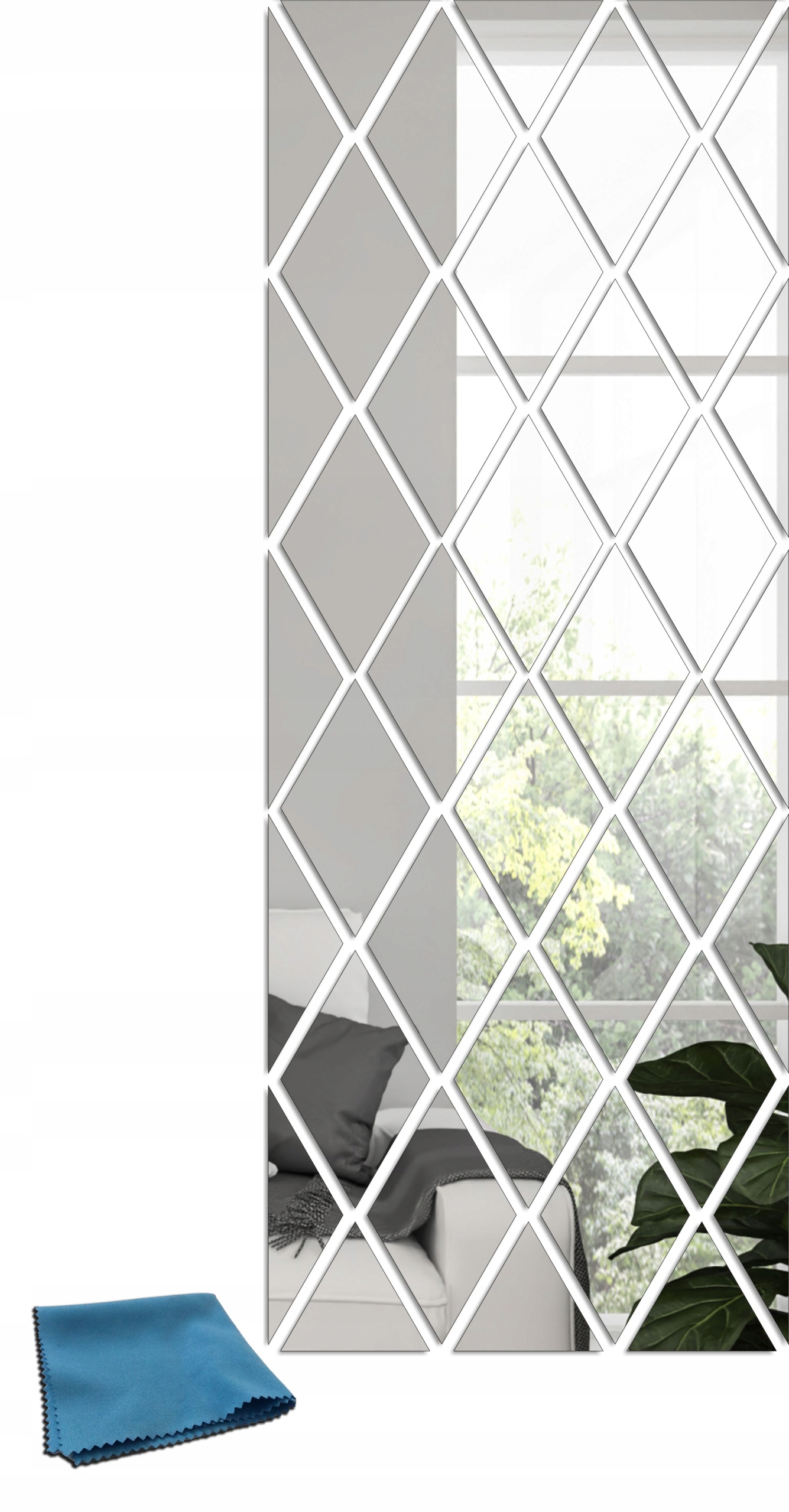 

Lustro dekoracyjne akrylowe Romby 37x95cm L7