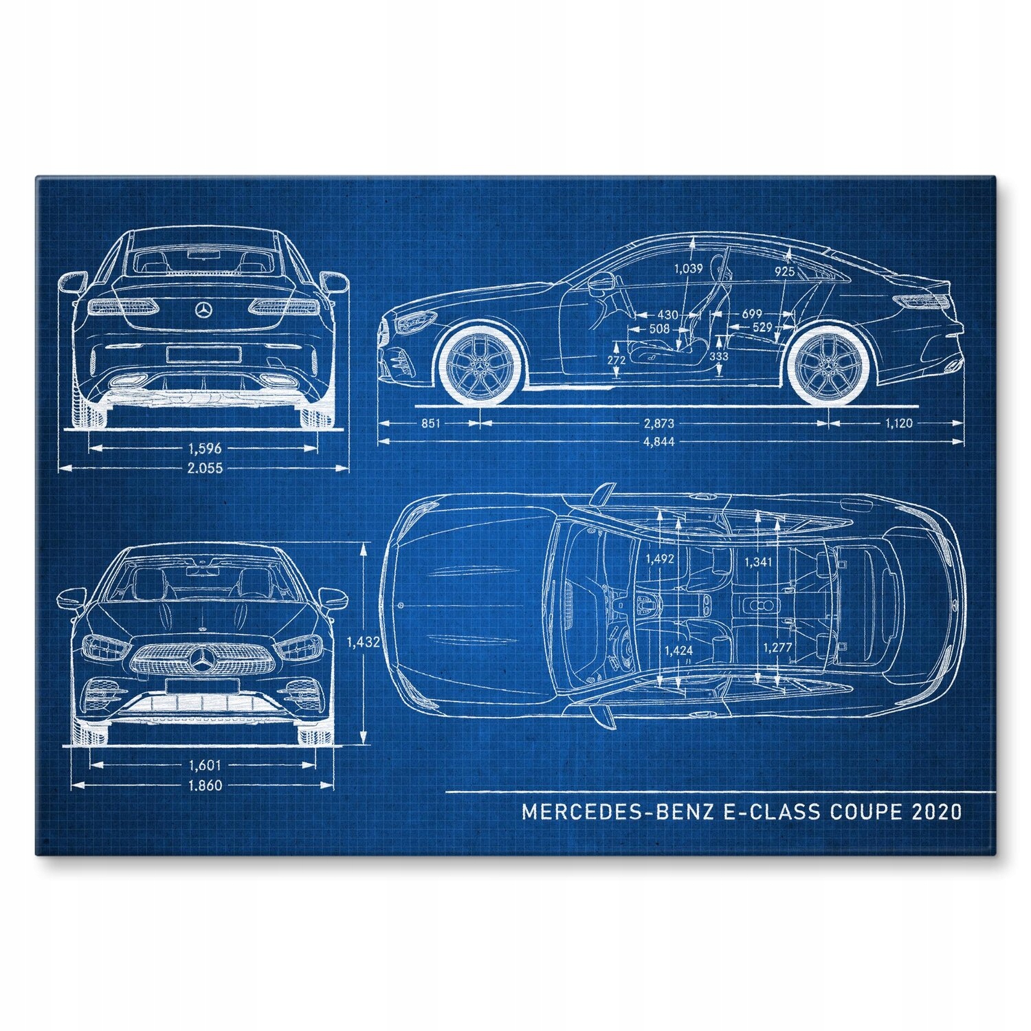 Kovový plakát Mercedes E Coupe 2020 Dárek 22 x 31 cm