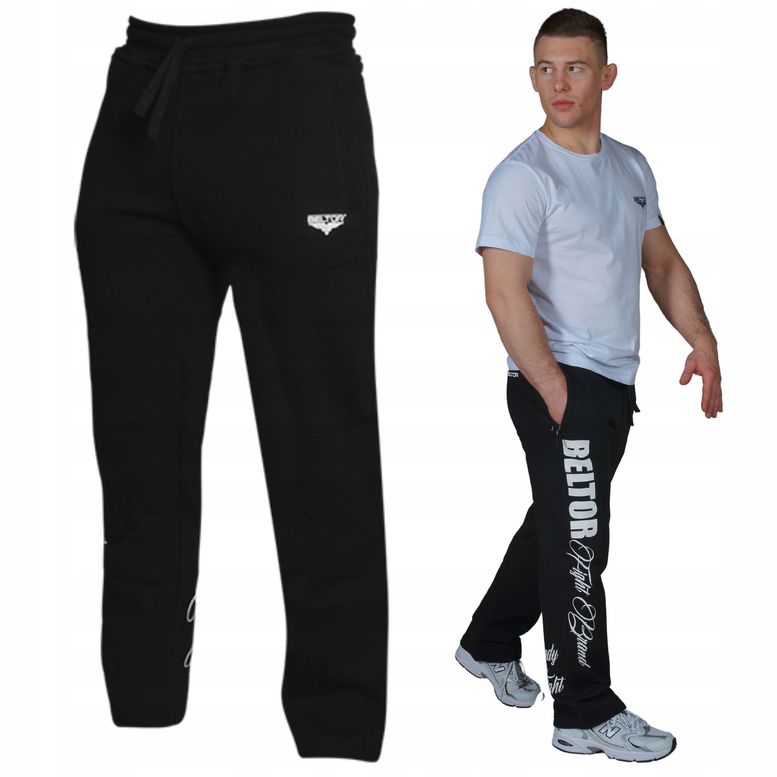 Beltor Spodnie Dresowe Riverside Sweatpants Czarne Dresy Ze Ściągaczem M