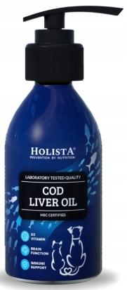 Levně Holista Cod Liver Oil Tran z tresky pro psa a kočku Vit A D Imunita 500 ml