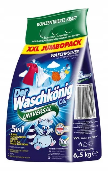 

Der Waschkönig Proszek do prania 6,5kg Uniwersal