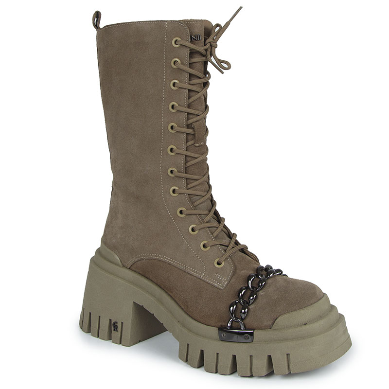 Carinii B8476 Workery Trapery Kůže Semiš Béžová Cappucino 40