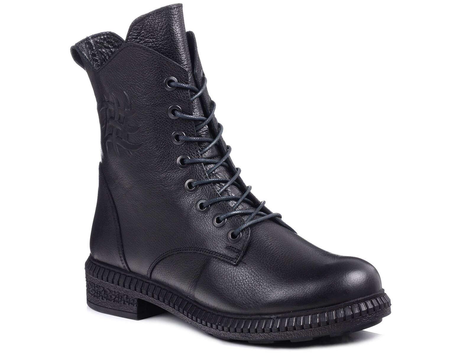 Buty zimowe damskie botki ocieplane skórzane czarne T.Sokolski Z23-255 38