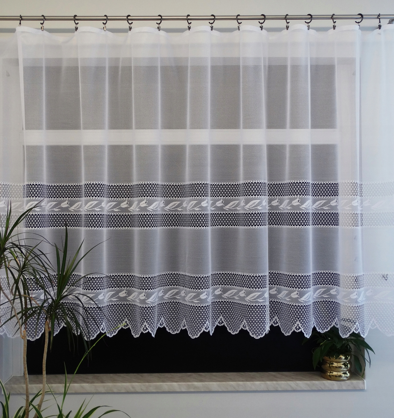 Mg Záclona žakár 31589 Bílá 400x170 cm hotová s páskou M