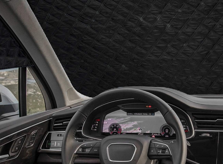 POKROWIEC MATA ANTYSZRONOWA NA PRZEDNIĄ SZYBĘ MAGNETYCZNA PRZECIWSŁONECZNA Szerokość produktu 157 cm