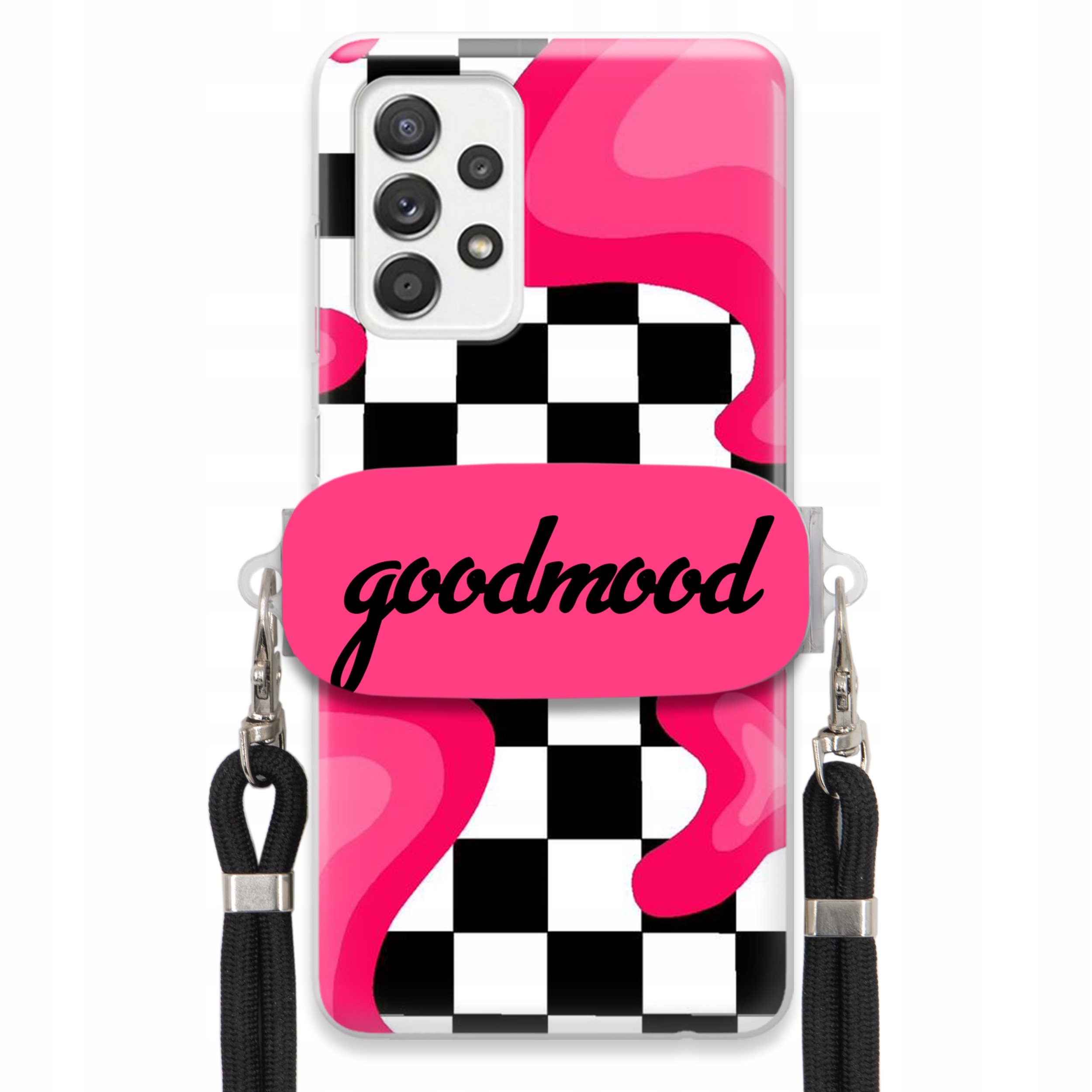 Puzdro Pre Samsung A52s 5G Sada Case Držiak Na Vodítko Čierny For Teen Splash