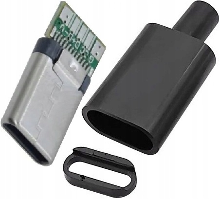 Wtyk Męski 24PIN Usb-c 3.1 Uniwersalne Lutowane Diy Pcb Z Czarną Obudową