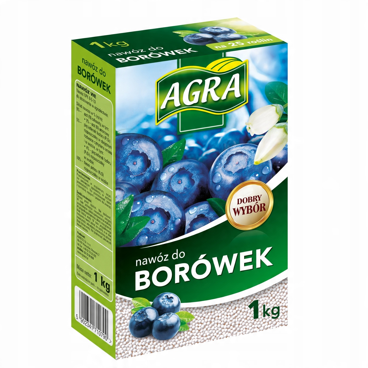 

Nawóz Do Borówek 1kg Agra granulowany