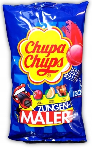 Levně Chupa Chups lízátka lízátka Zungen Maler mix chutí 120 kusů