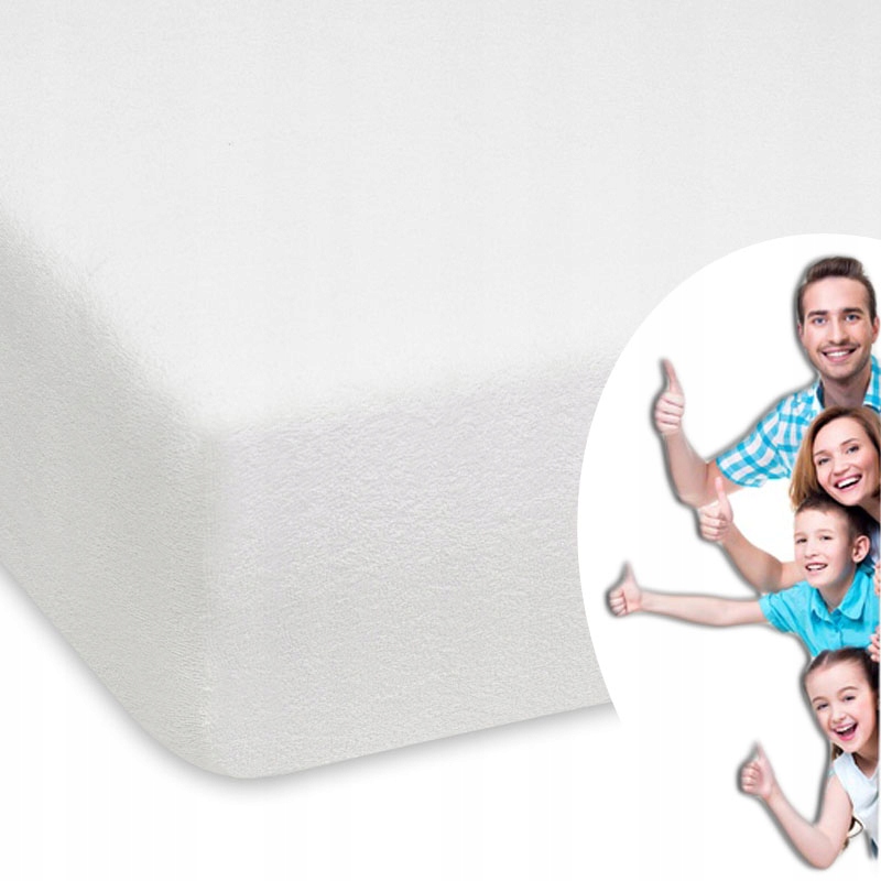 

Prześcieradło Frotte Białe Grube 160x200 cm