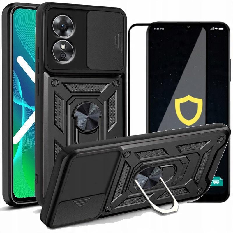 

Etui Pancerne Camring Do Oppo A17 Pełne Szkło