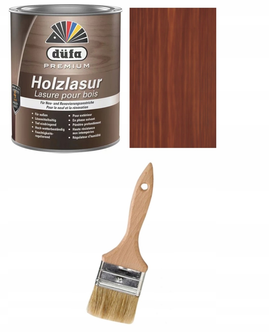 DUFA HOLZLASUR BEJCO LAKIER MAHOŃ 0,75 L