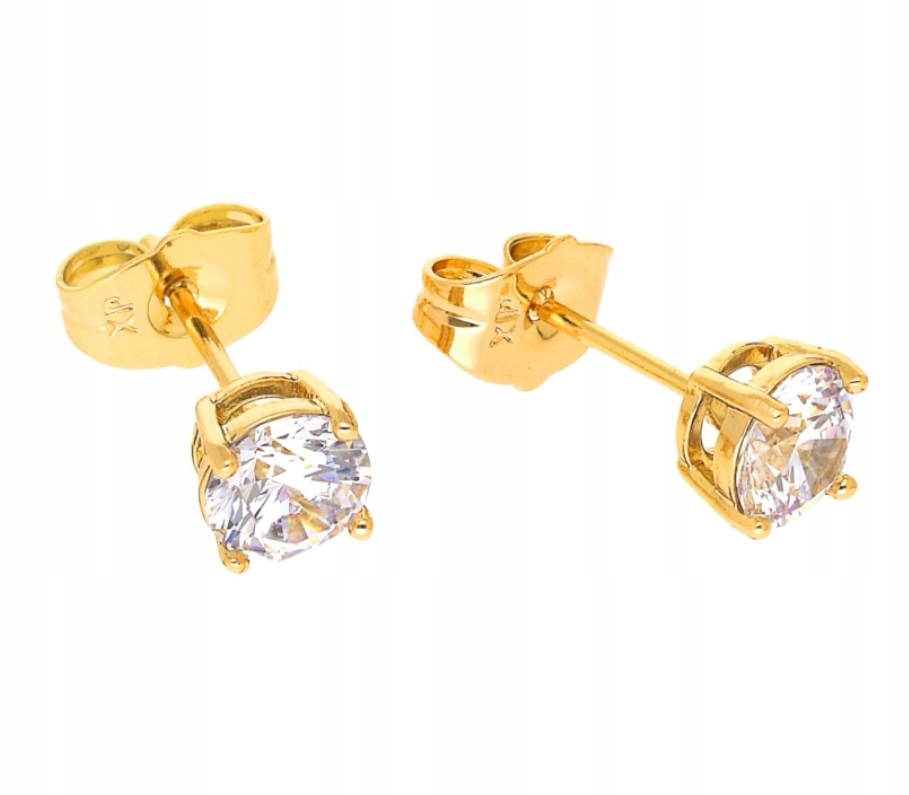 554 KOLCZYKI DZIECIĘCE STAL CHIRURGICZNA CYRKONIA