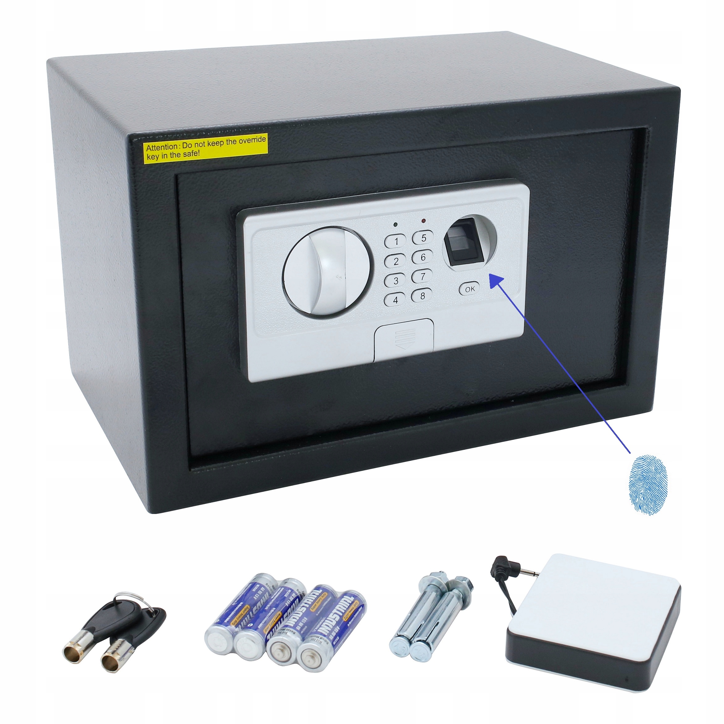 Sejf Elektroniczny Na Odcisk Palca Linie Papilarne Kod Szyfr Solidny 6,5kg