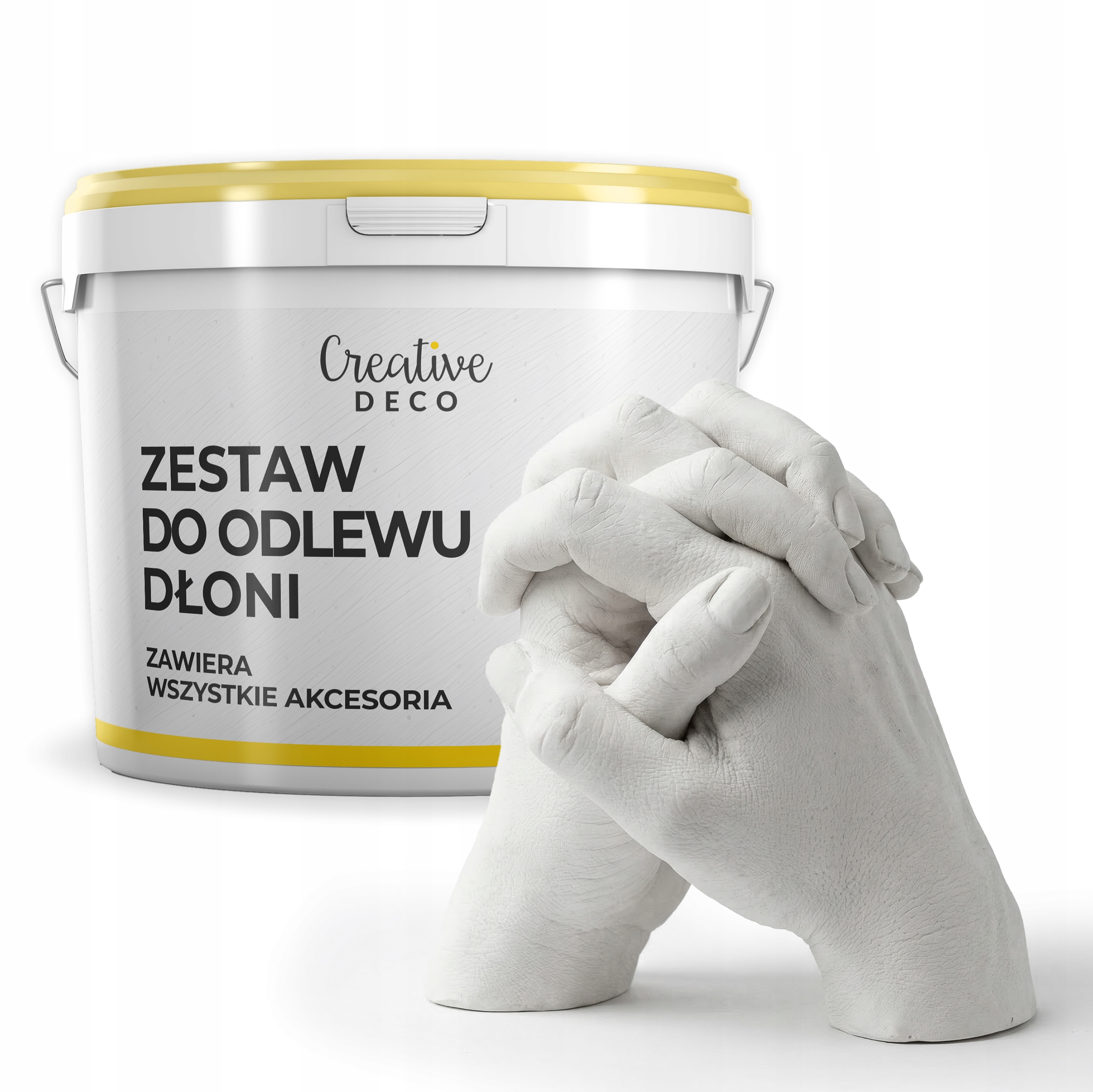 Sada pro výrobu 3D sádrového odlitku spojených rukou – dárek pro pár, sádra 1 kg