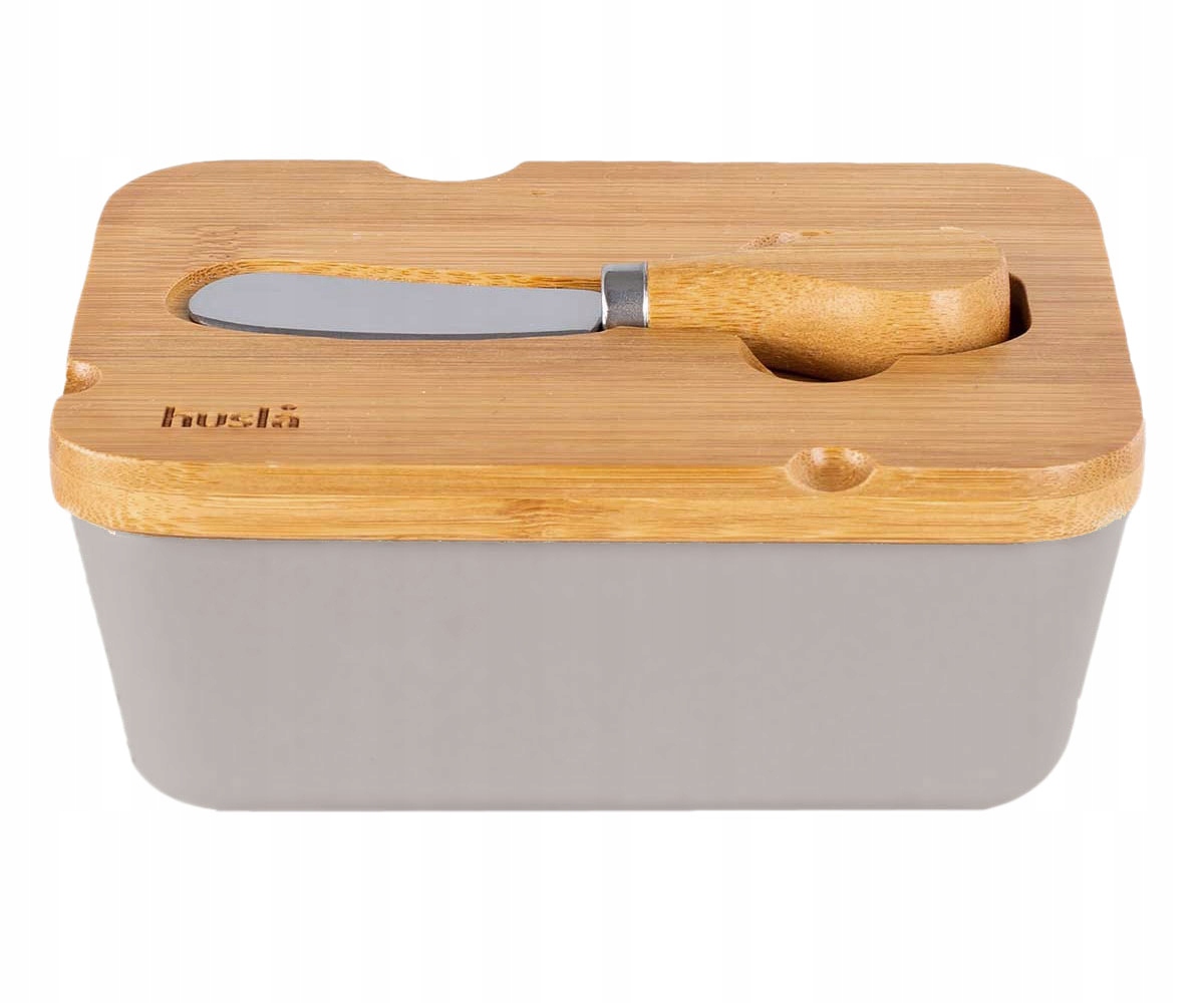 PORCELANOWA MASELNICZKA Z NOŻYKIEM HUSLA 73971 Marka Husla