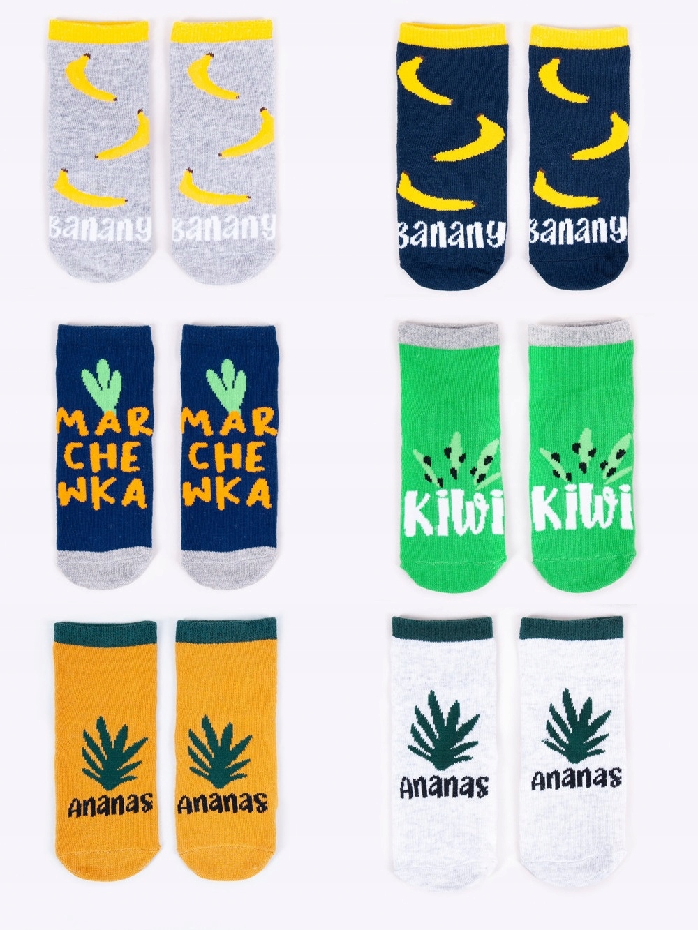 

6xSTOPKI Bawełna Skarpetki z Abs chłopięce r 20-22