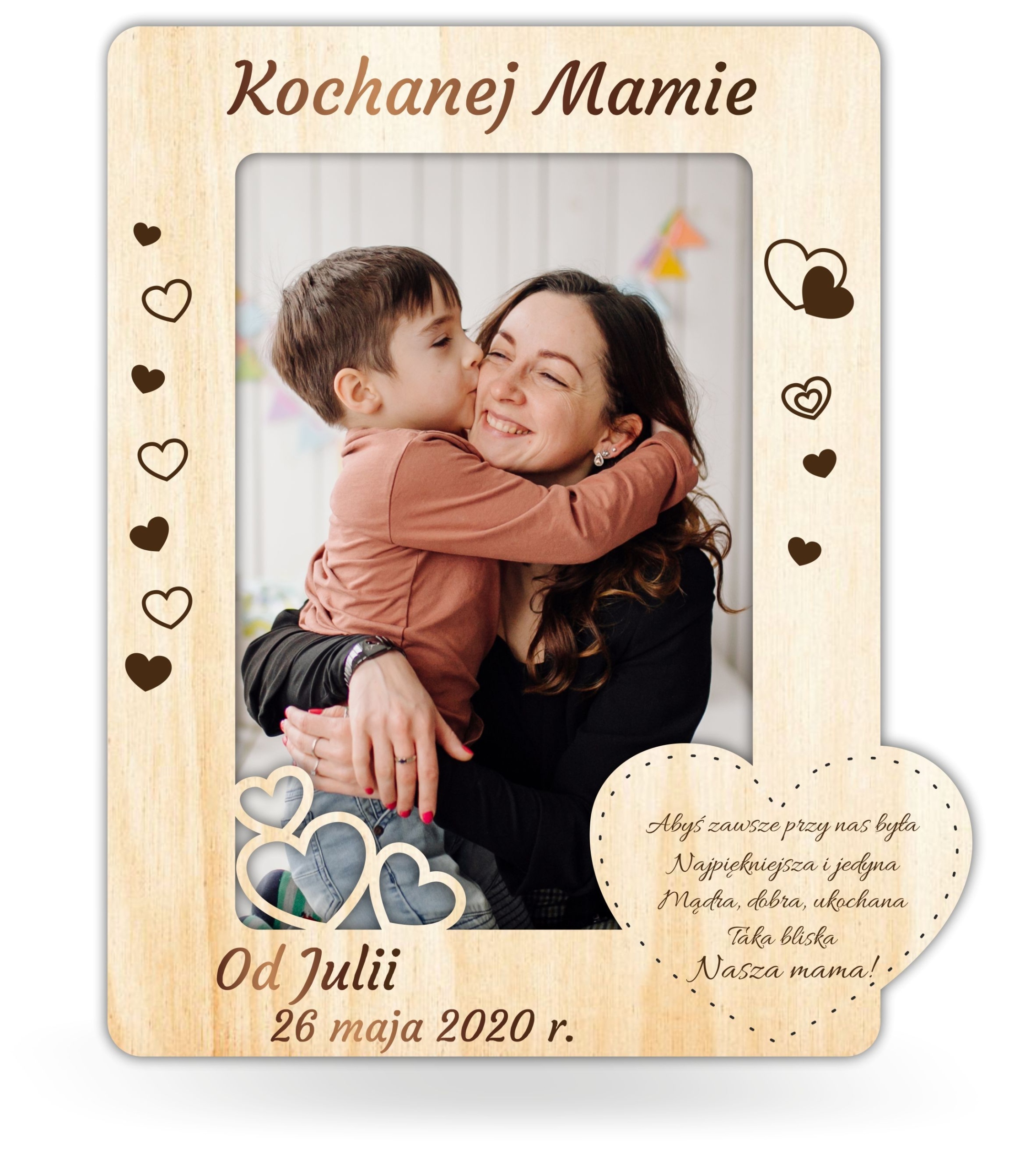 

Drewniana Ramka Na Zdjęcie 10x15 Dzień Mamy Matki