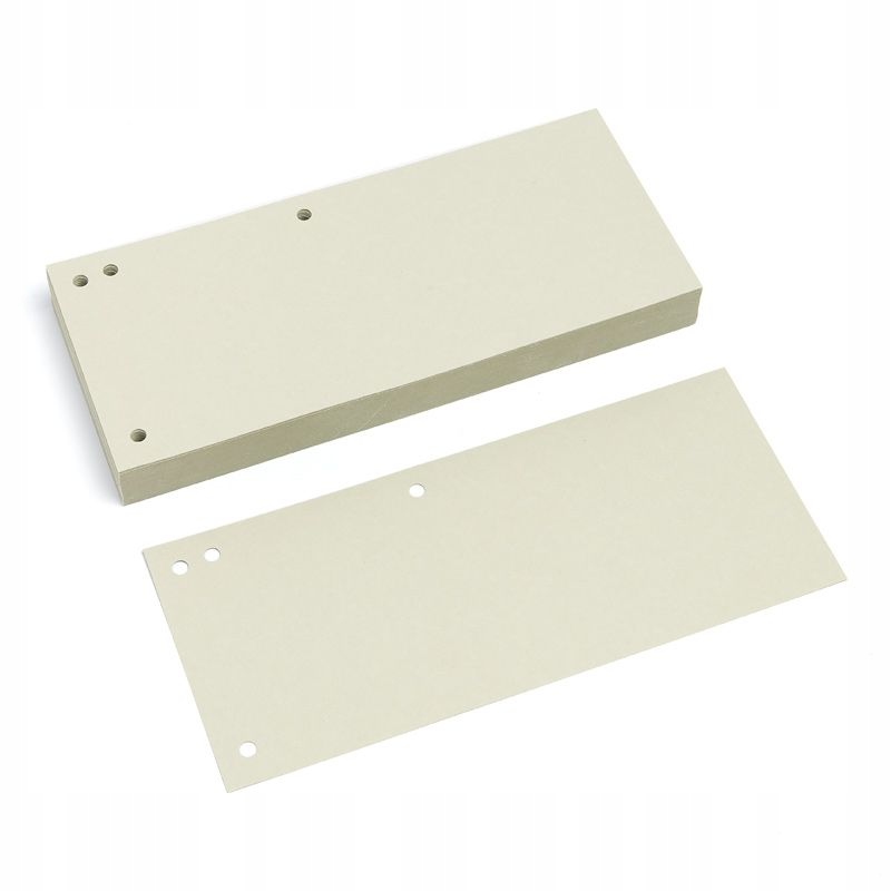 

Przekładki wąskie szare 190g 4 dziurki 100szt.