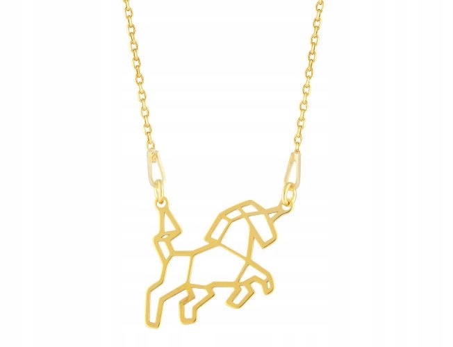 

Naszyjnik Origami jednorożec Celebrytka srebro 925