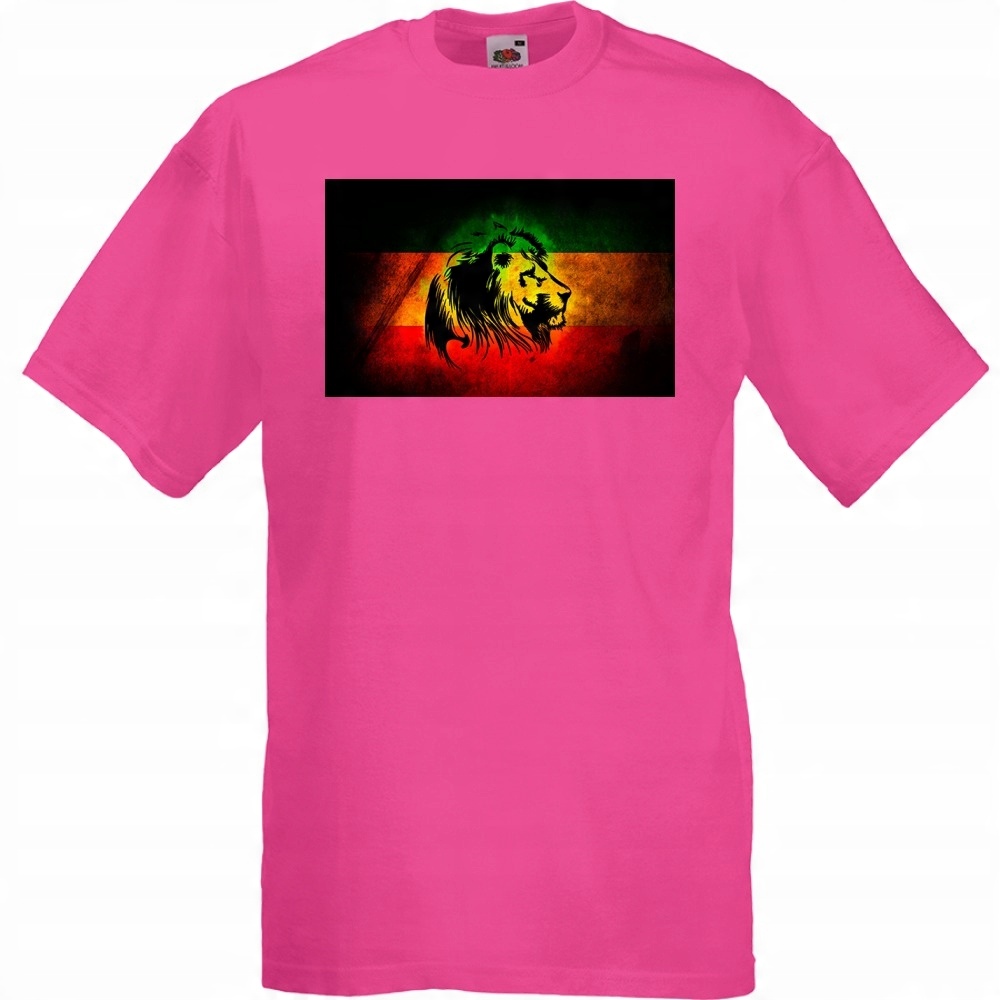 

Koszulka z nadrukiem reggae lew rasta one love L
