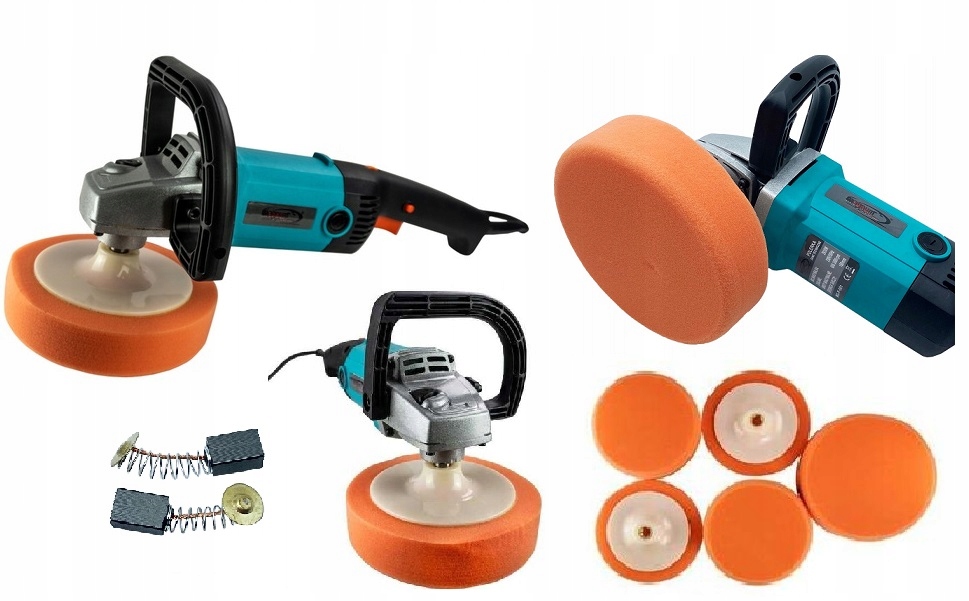 POLERKA SAMOCHODOWA 2950W SZLIFIERKA 4 GĄBKI FILCE