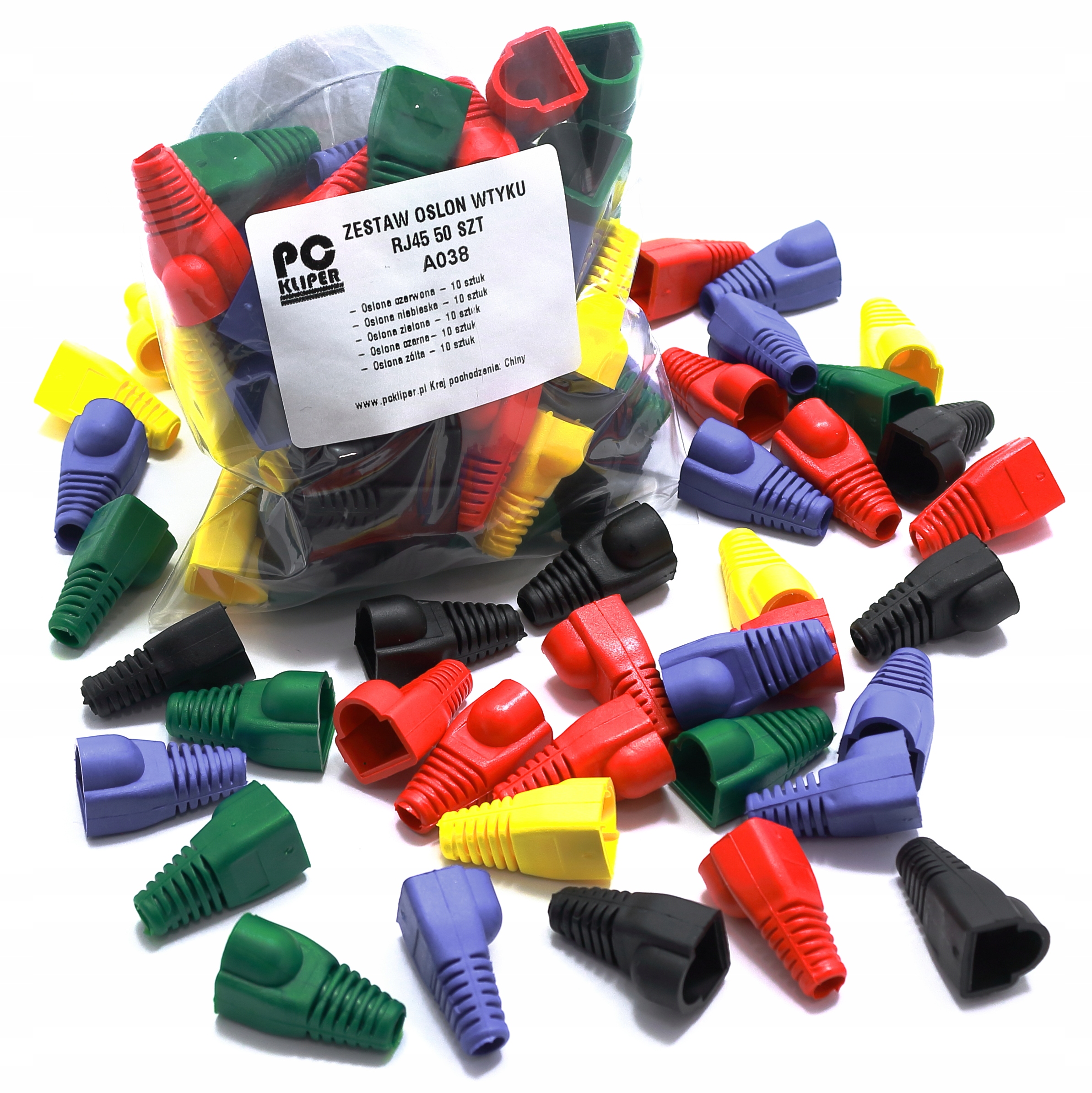 

Osłonka Wtyczek RJ45 MIX Kolorów Obudowa 50X
