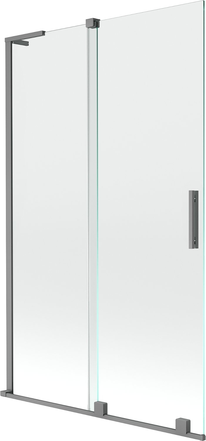 Mexen Velar L 2-dveřová pohyblivá clona 110x150cm, transparent, gun metal