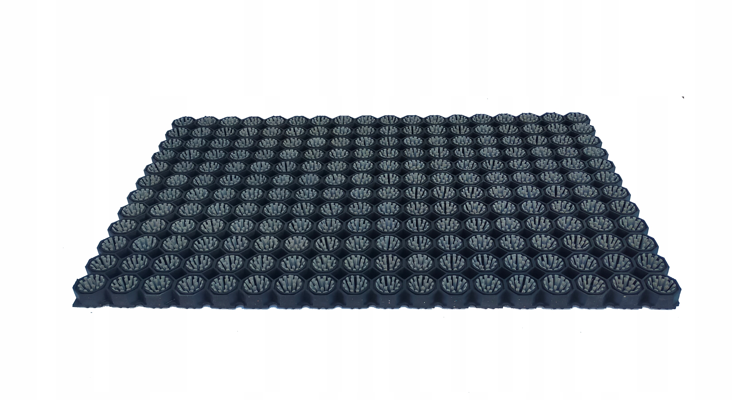 Ažúrová rohožka Strong kefky sivé 75x50