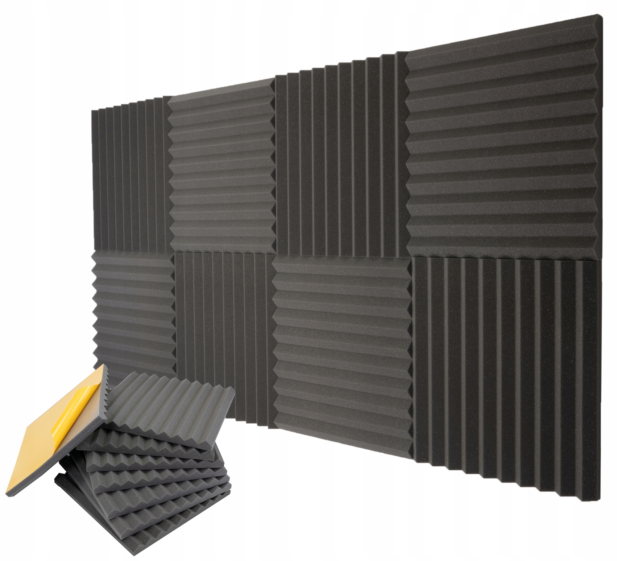 Sada akustických Samolepících panelů 4 cm pyramida 8ks