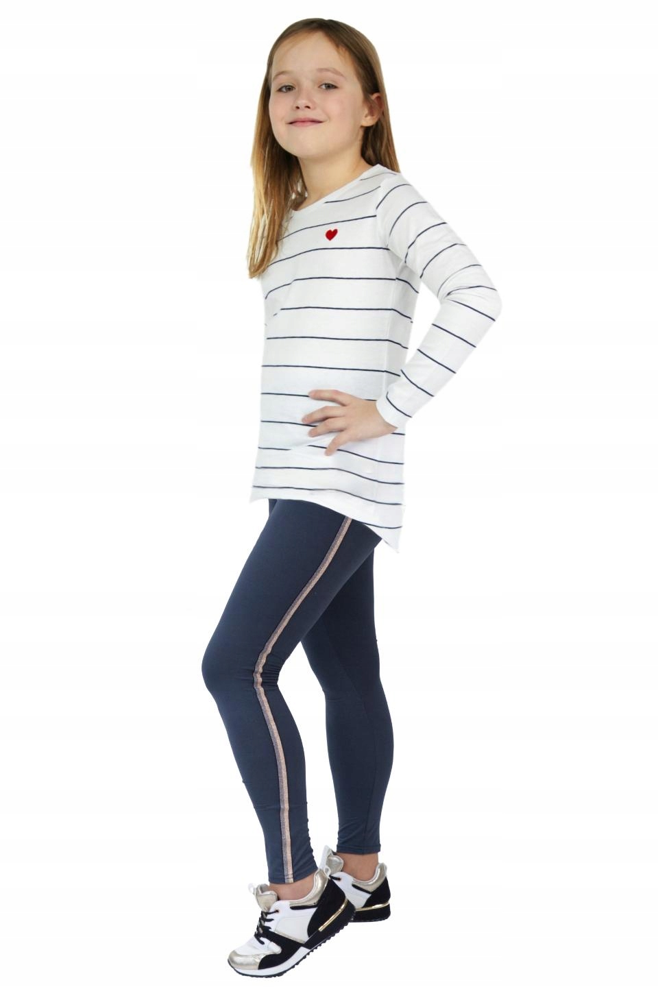 

Legginsy Dziecięce Z Lampasem Szary 122-128 Moraj