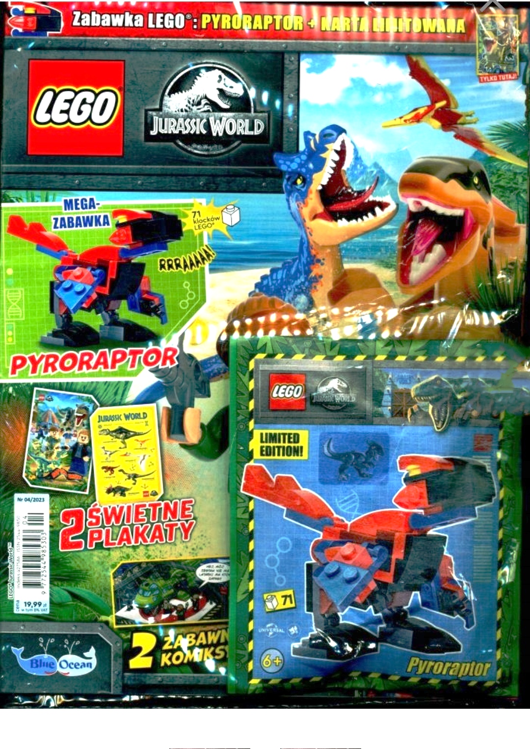 LEGO JURASSIC WORLD magazyn 4/23 + Pyroraptor