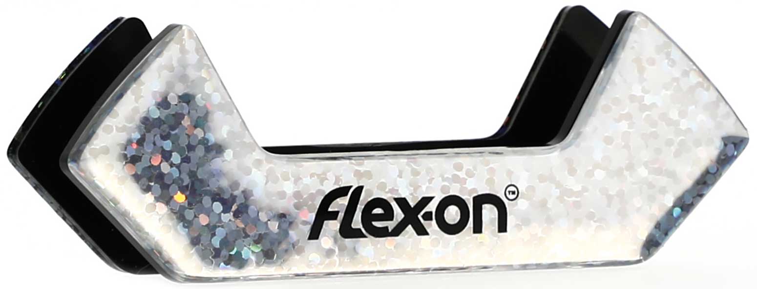 Naklejki magnetyczne do strzemion Flex-on Safe-On brokatowe srebrne