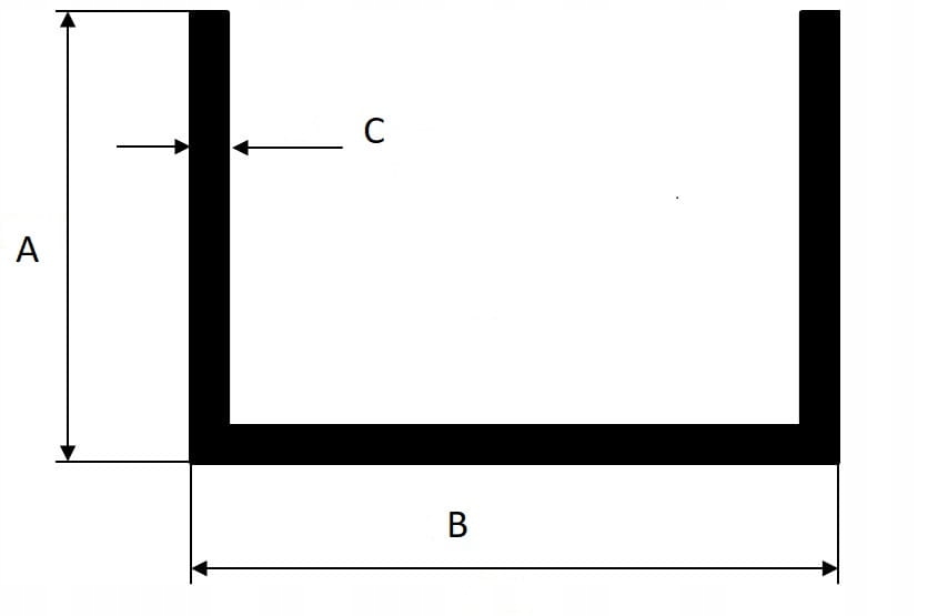 

Ceownik aluminiowy 15x15x2 100cm 1M
