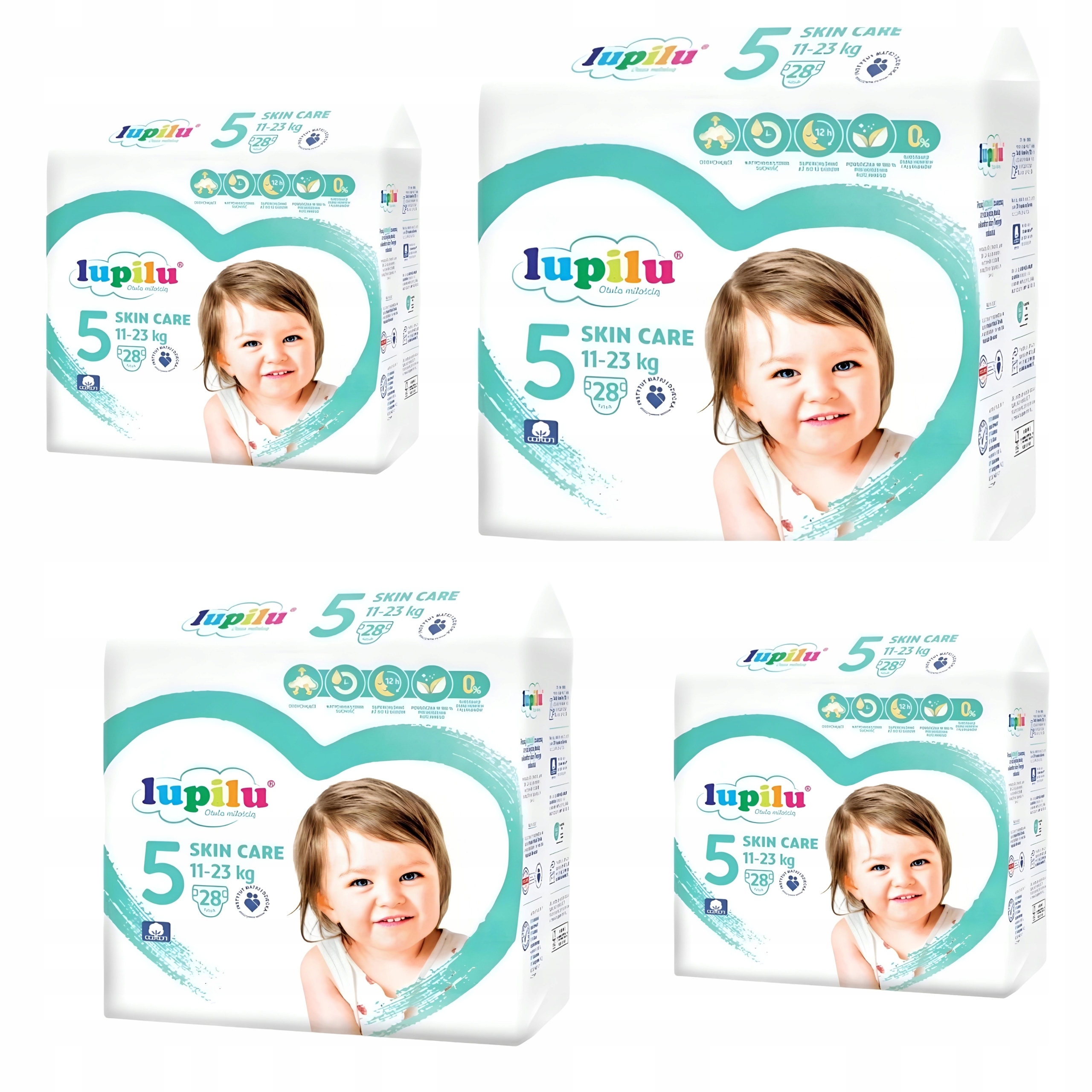 Pieluszki Lupilu Skin Care rozmiar 5 11-23 kg 112 szt.