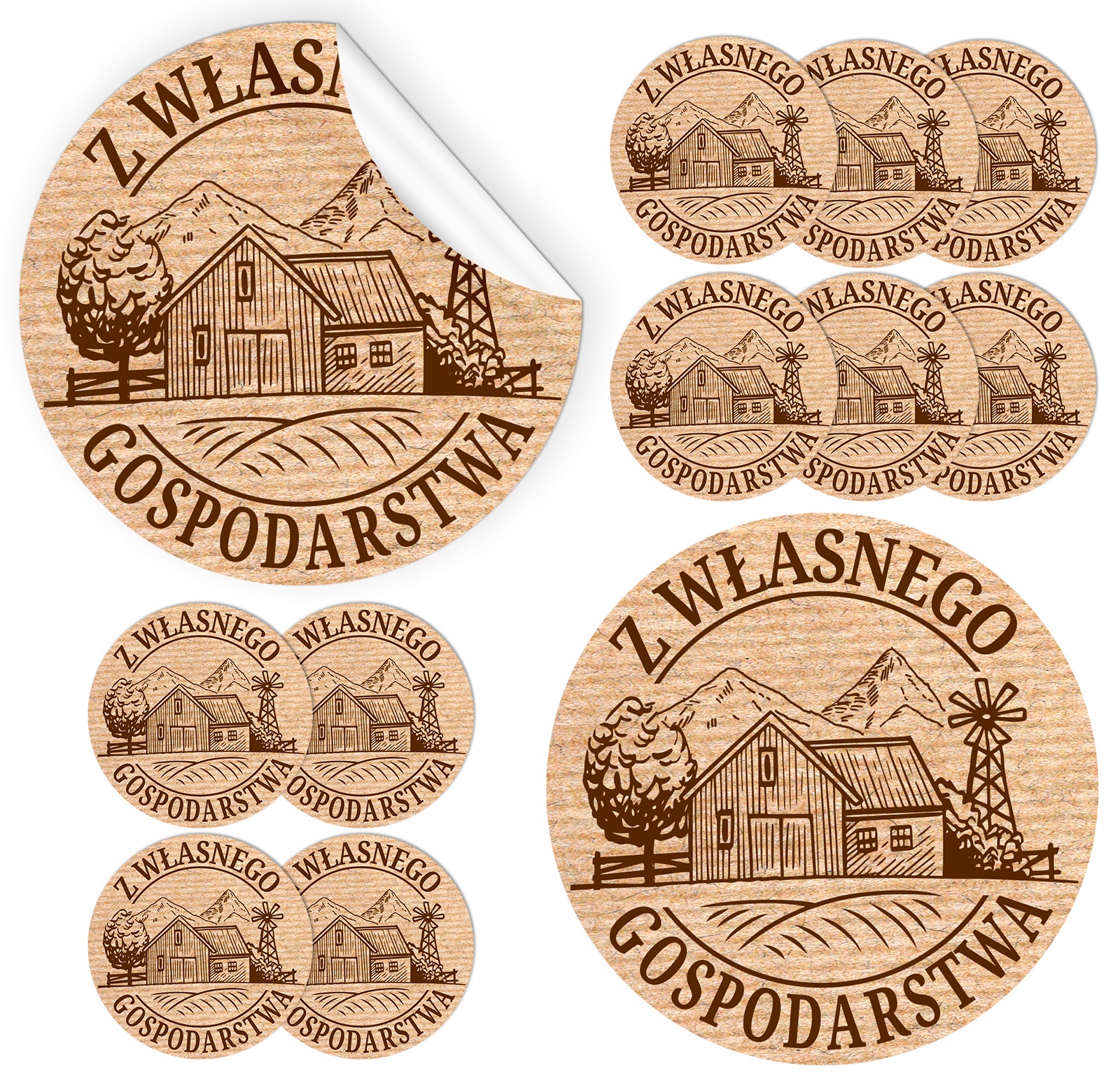 

Naklejki Etykiety z własnego gospodarstwa 48x