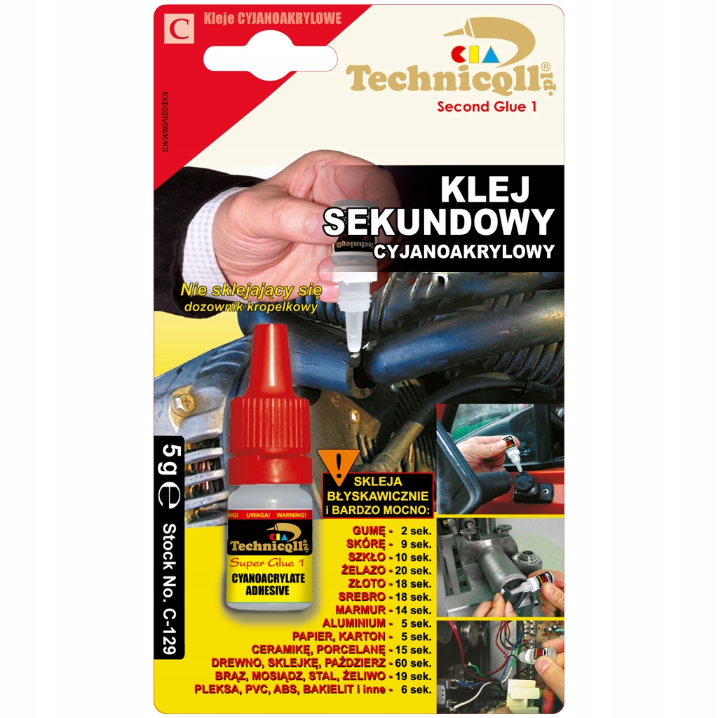 

Klej Sekundowy Cyjanoakrylowy 5g Technicqll