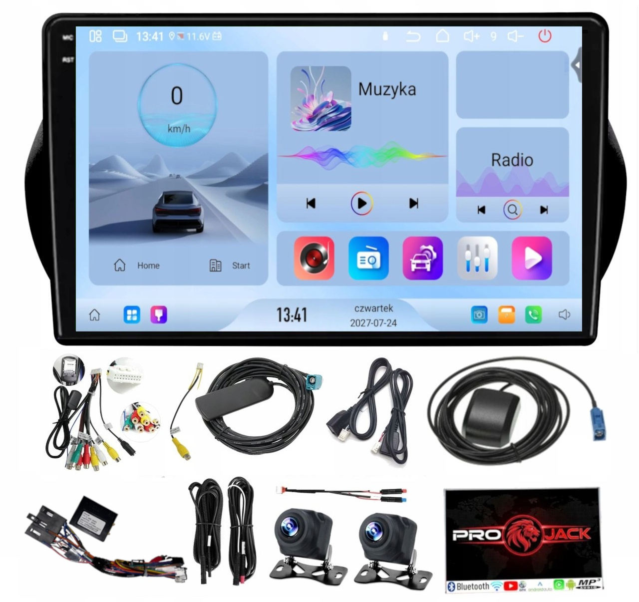 Rádio Navigácia Android Carplay Bt Fiat Fiorino 2008-2017 4GB 64GB Sim