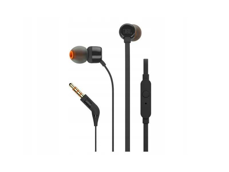 SŁUCHAWKI DOKANAŁOWE JBL T110 CZARNE MIKROFON