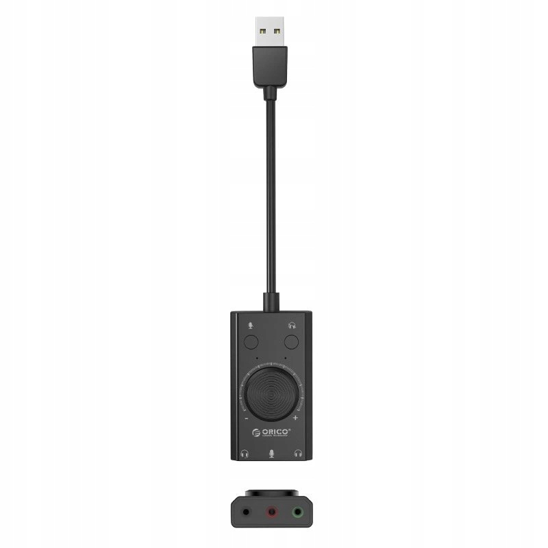 Karta dźwiękowa Orico SC2 zewnętrzna wielofunkcyjna z Usb-a czarna