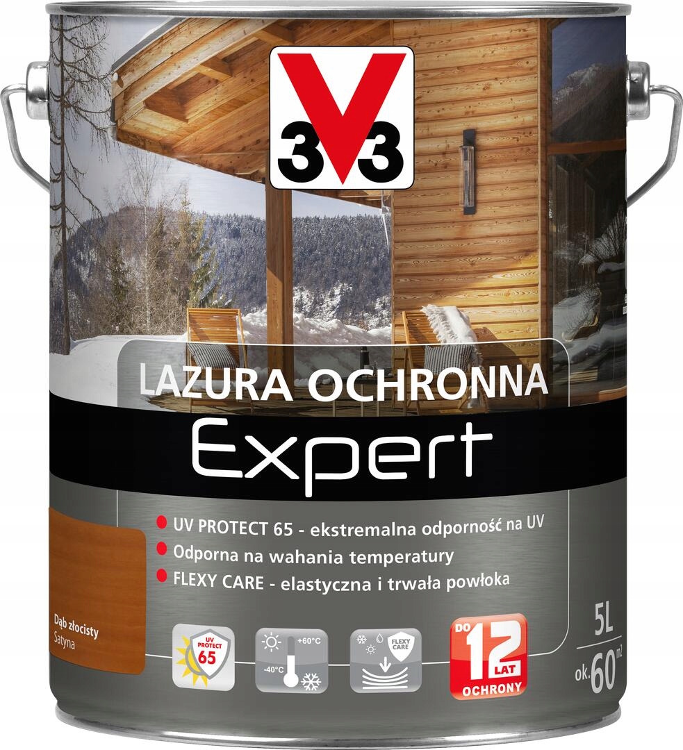 Lazura V33 Polski Klimat Expert 12 Lat 5L Dąb Złocisty