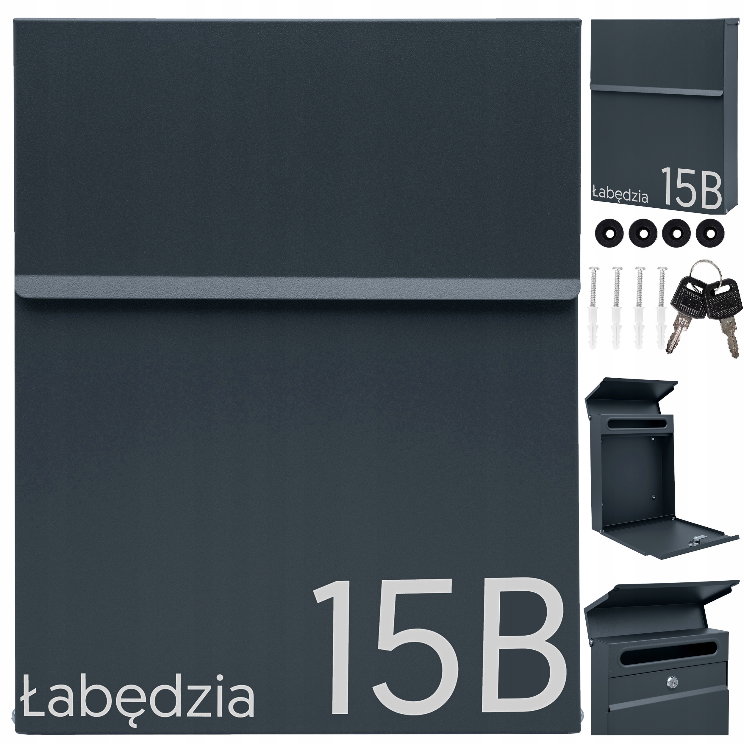 Malá Poštovní Schránka Pro Poštu Antracit Vzor Nápis